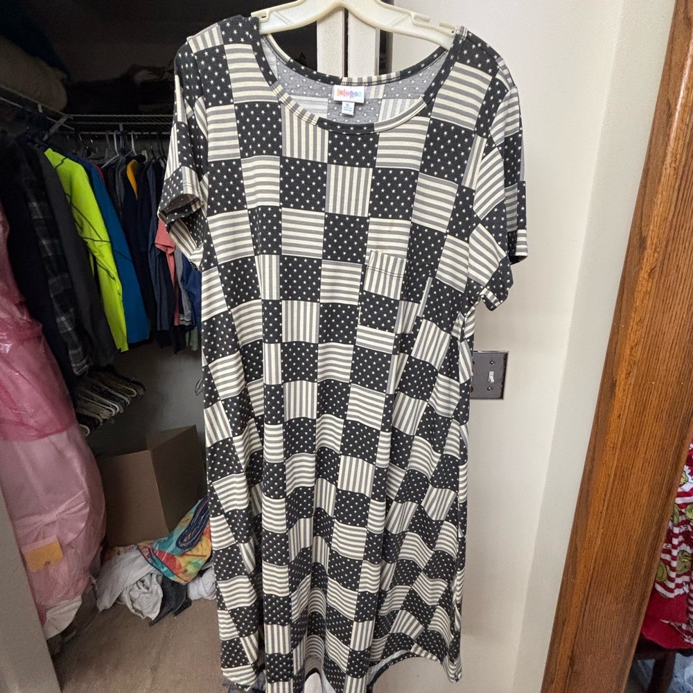 Black and White Checkered Dress lularoe